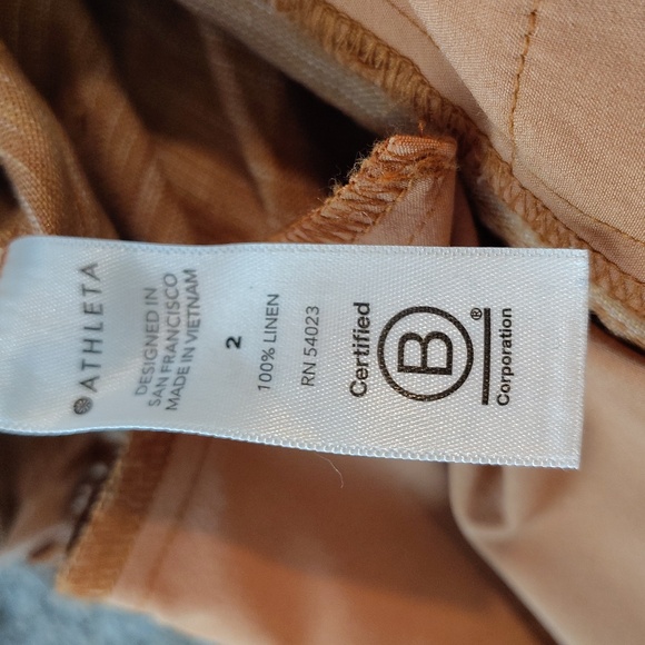 ATHLETA WOMENS CABO LINEN TEXTURED WIDE LEG PANTS πππ - Picture 12 of 15